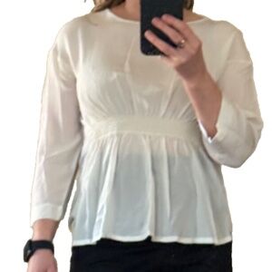 Pomandère Ivory Silk Bouse